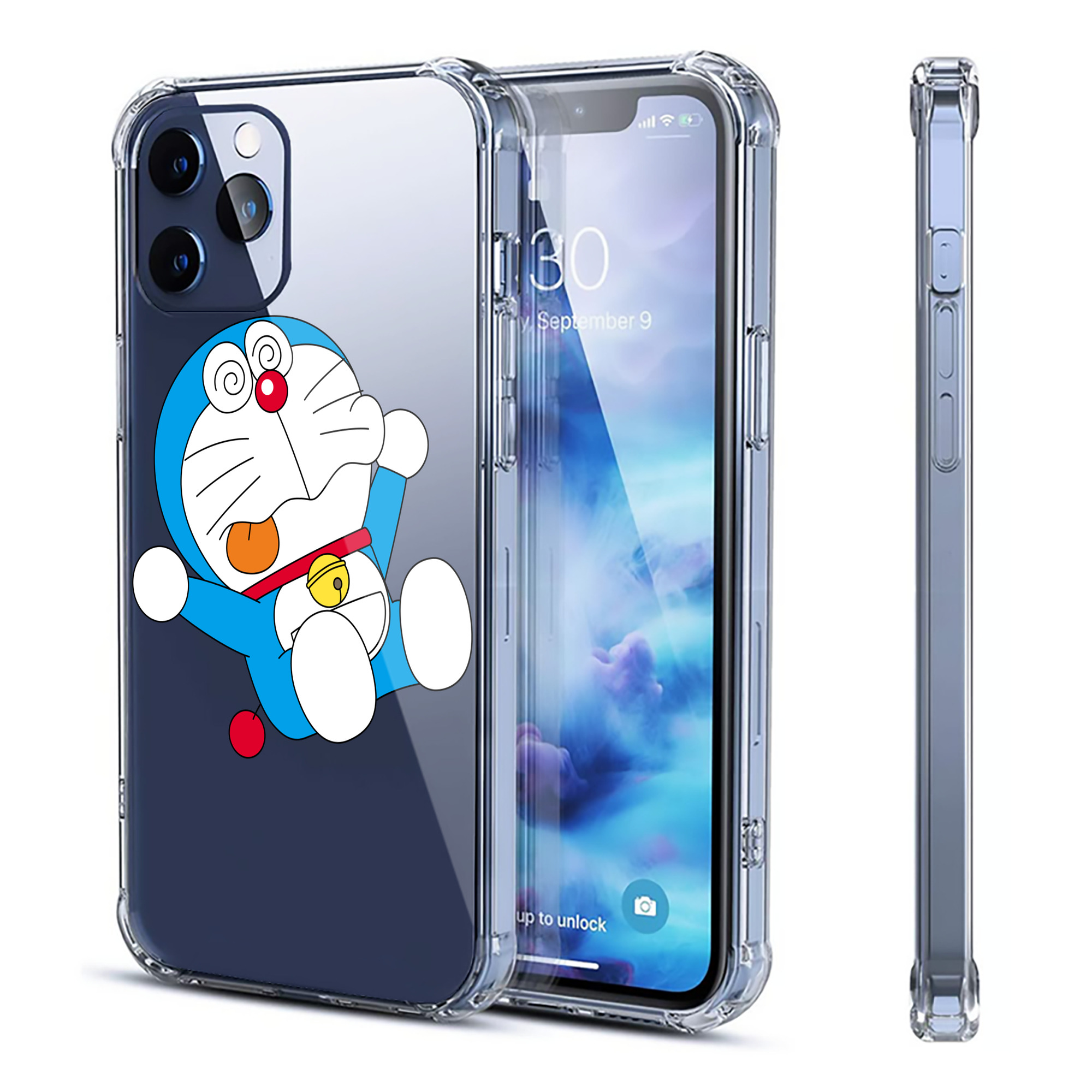 （画像用） ドラえもん Doraemon 【iPhone 12シリーズ対応】透明スマホケース（クリアソフトケース）
